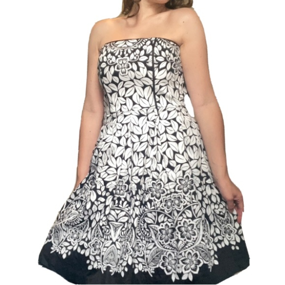 White House Black Market WHBM Strapless Mini Dress Feminine Girly Wedding Bridal